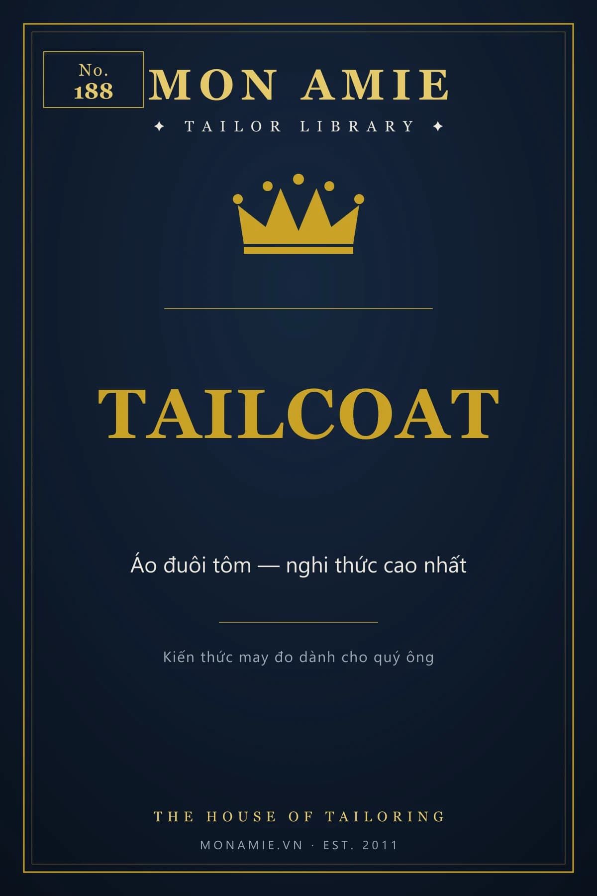 Ảnh bìa Tailor Library số 188 của Mon Amie về tailcoat