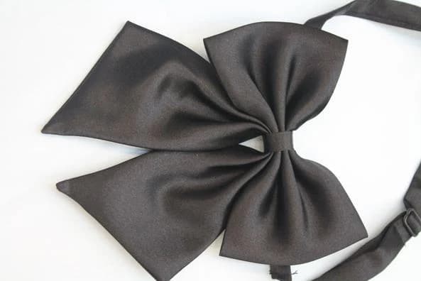 Nơ Satin Đen Cánh Bướm