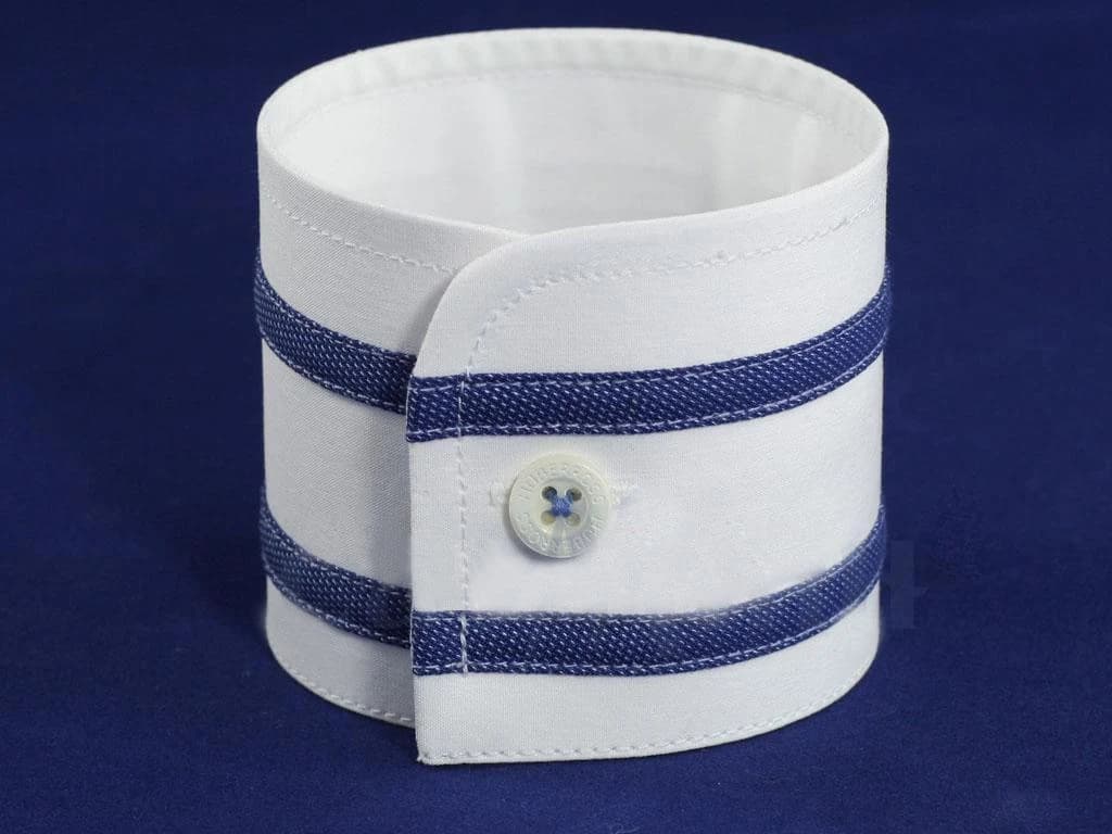 Măng Sét Trắng Viền Navy 2
