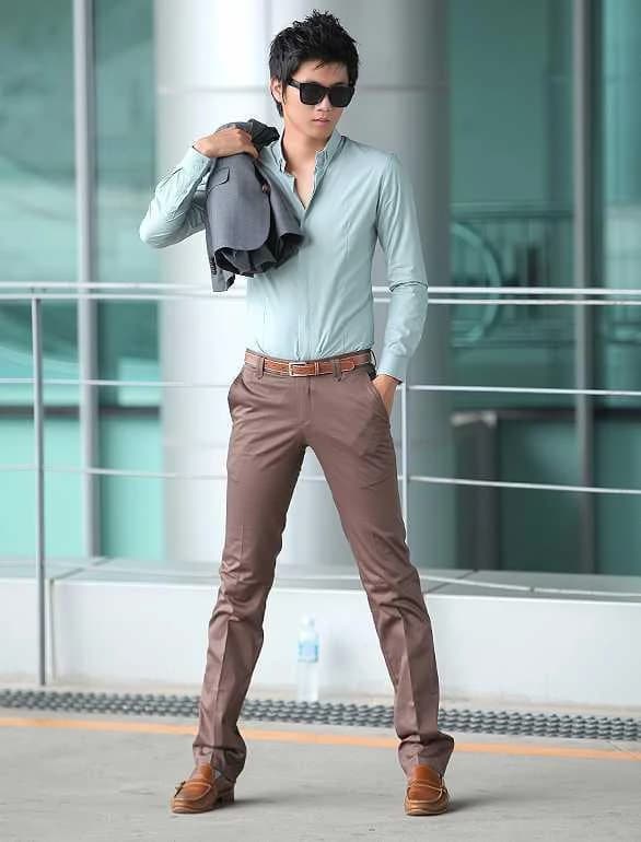 Quần Tây Nâu Đất Dáng Ôm