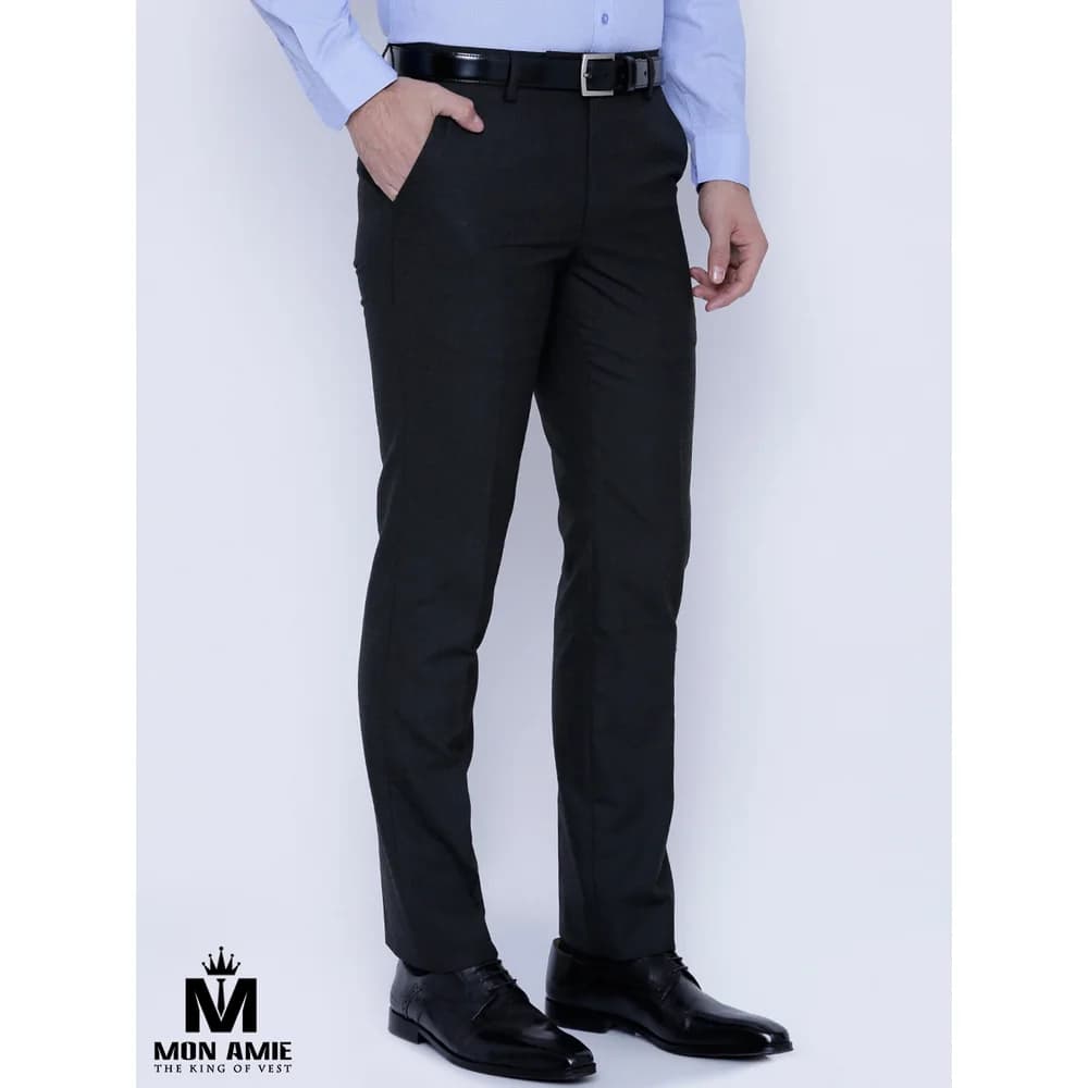 Quần Tây Xám Than Đậm Gần Đen Ống Côn