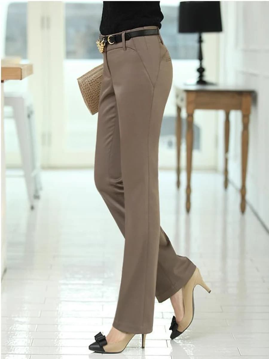 Quần Tây Nâu Mocha Ống Suông