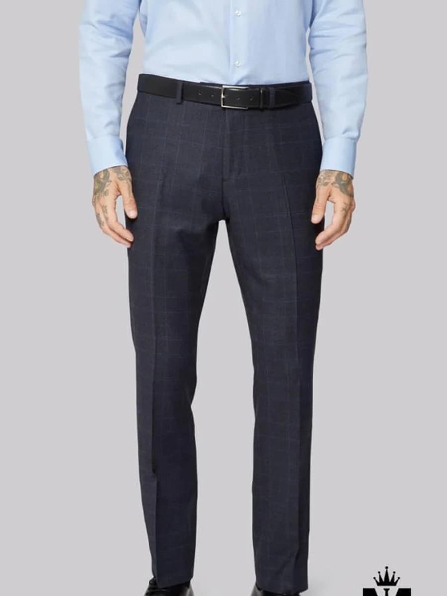 Quần Caro Ô Cửa Navy