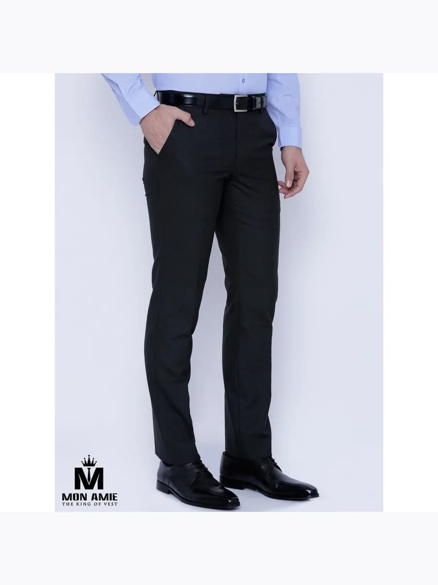 Quần Tây Xám Than Đậm Gần Đen Ống Côn