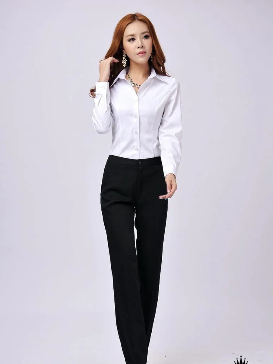 Bộ Công Sở Nữ Trắng Đen