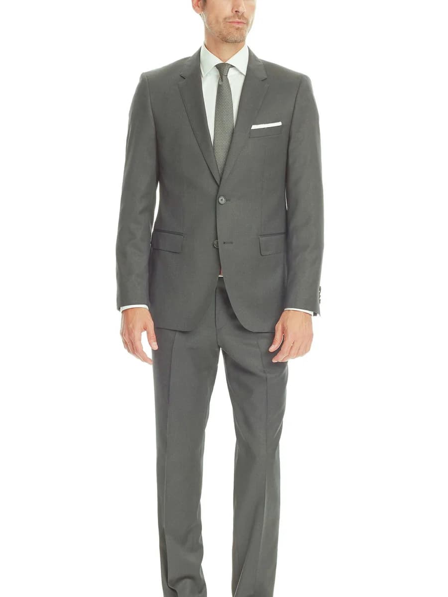 Suit Xám Chì Hai Nút Công Sở