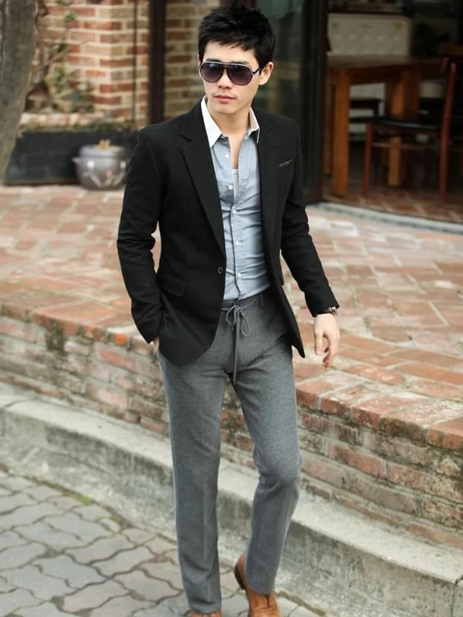 Blazer Đen Phom Thư Thái