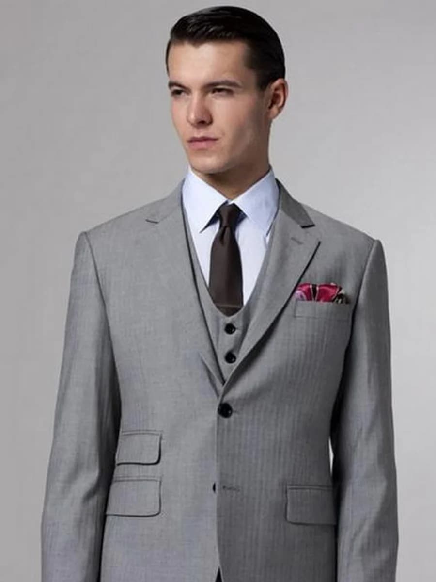 Vest Ba Mảnh Xám Sọc Mảnh