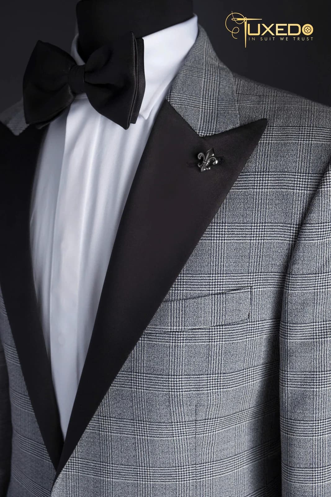 Tuxedo Caro Prince Of Wales Xám