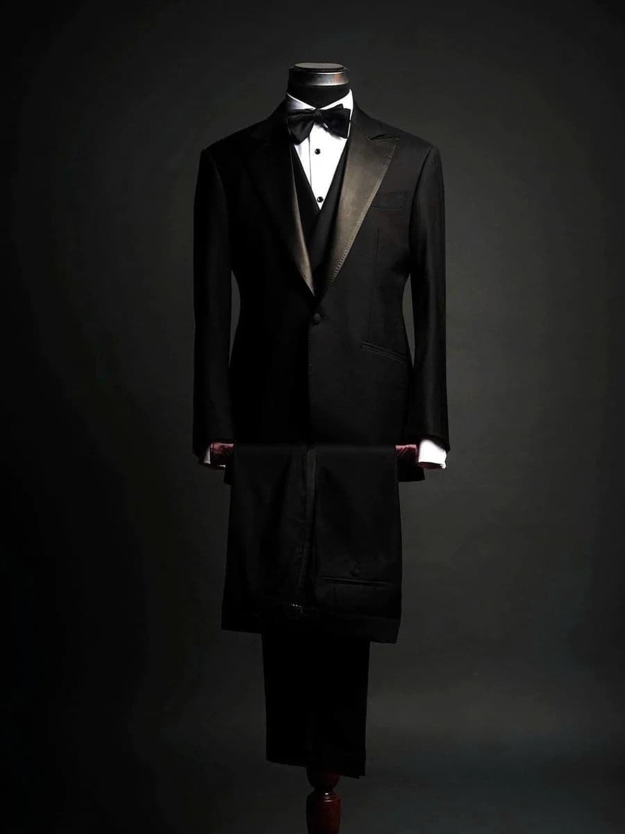 Tuxedo Đen Trọn Bộ Ve Nhọn