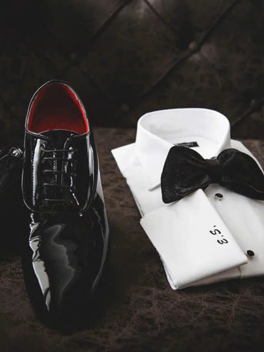 Bộ Phụ Kiện Tuxedo Đen Trắng