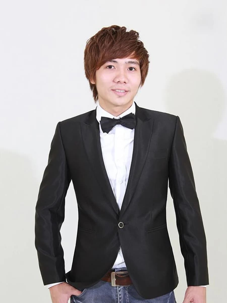 Blazer Đen Ánh Kim Nút Đồng