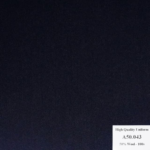 [ Call ] A50.043 Kevinlli V1 - Vải Suit 50% Wool - Xanh Đen Trơn