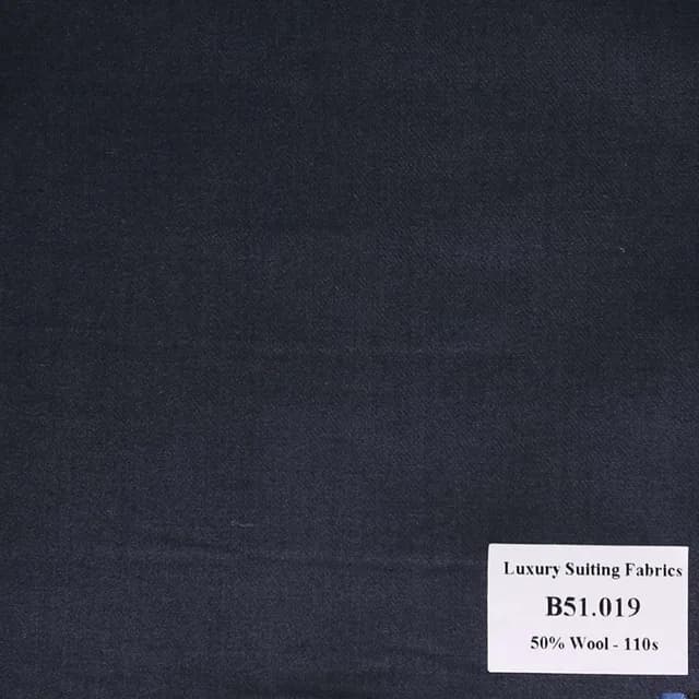 hàng ] B51.019 Kevinlli V2 - Vải Suit 50% Wool - Xanh Dương Trơn