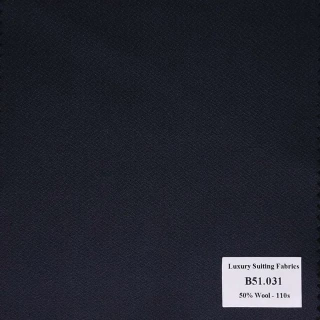 hàng ] B51.031 Kevinlli V2 - Vải Suit 50% Wool - Xanh Dương Trơn