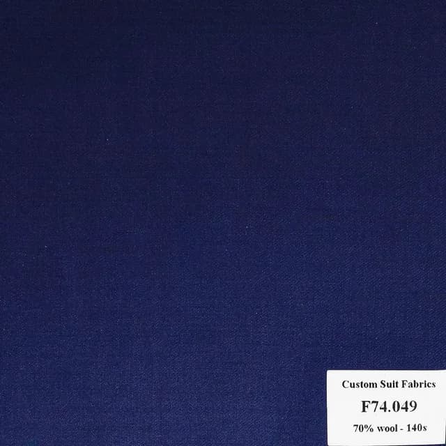 hàng ] F74.049 Kevinlli V6 - Vải Suit 70% Wool - Xanh Dương Trơn