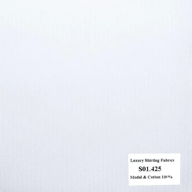 S01.425 - Sơmi Cotton & Modal - Trắng Sọc