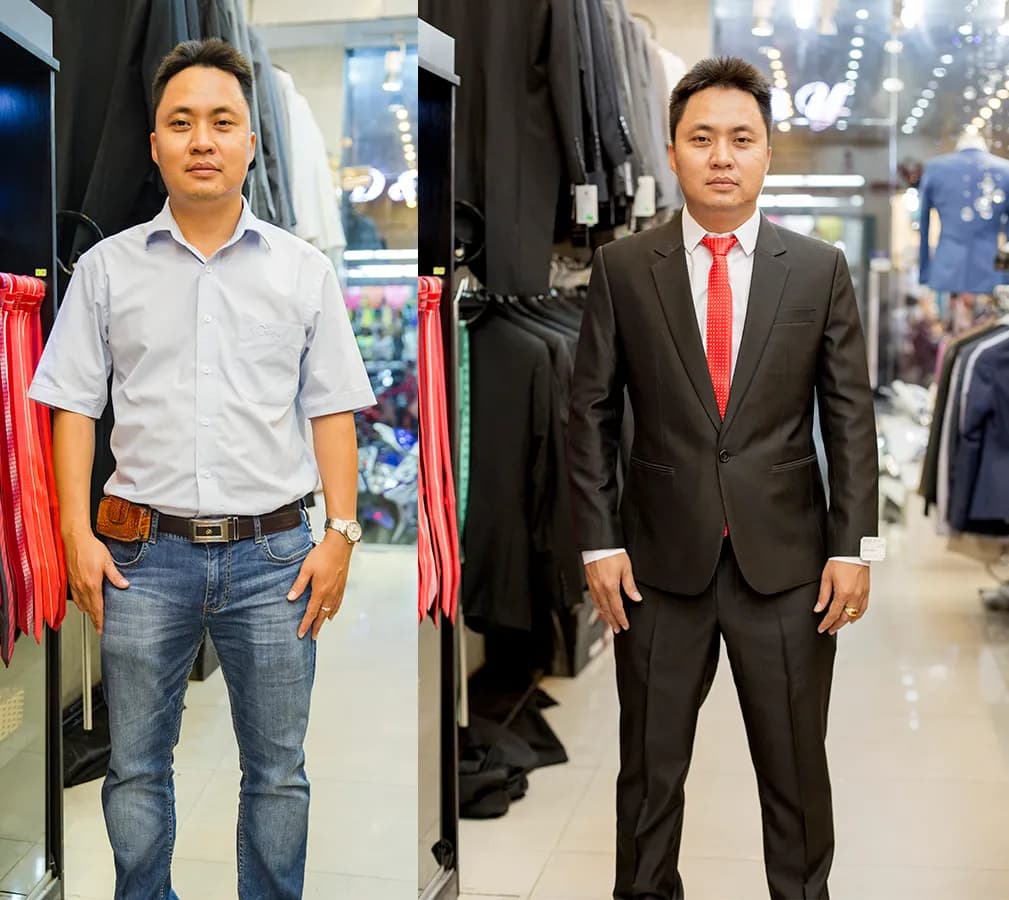Trước & Sau may đo — Mon Amie