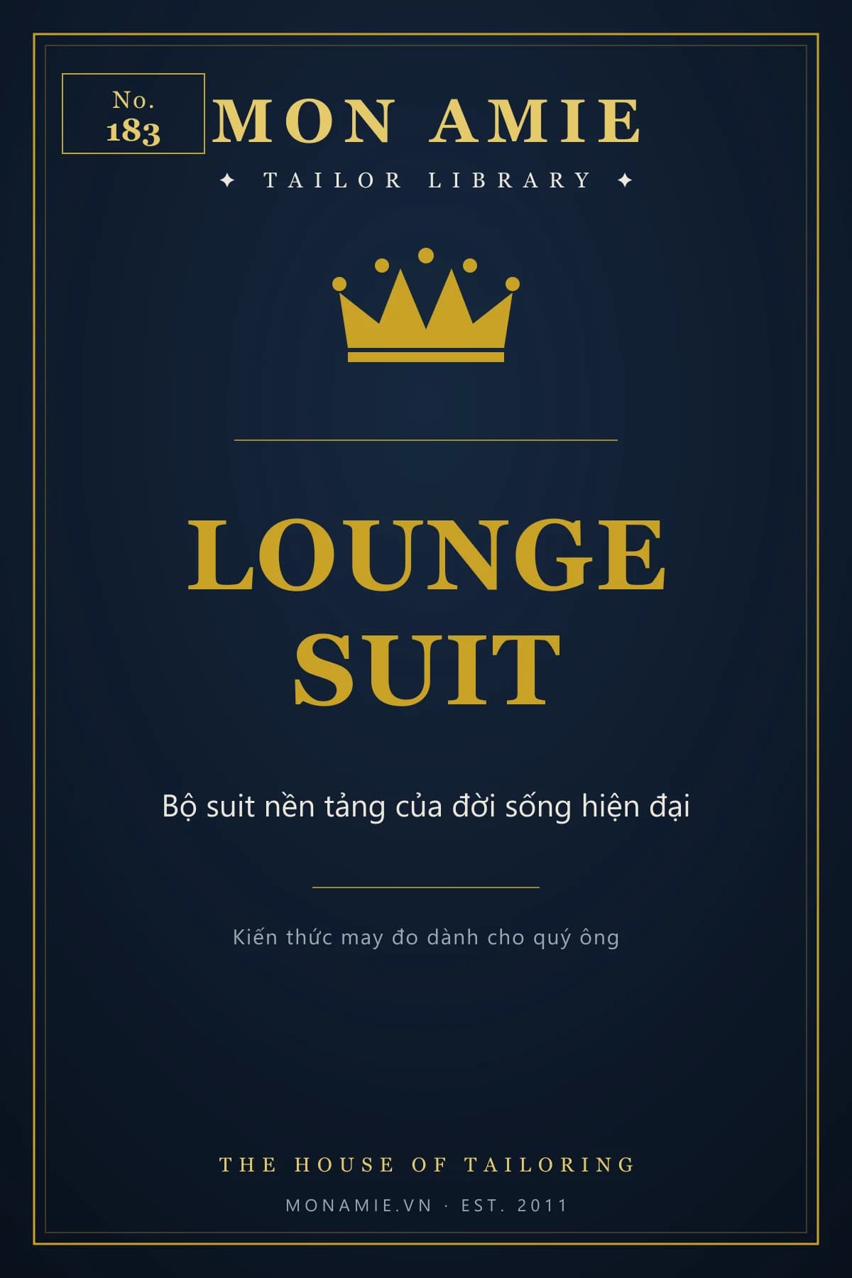 Ảnh bìa Tailor Library số 183 của Mon Amie về lounge suit