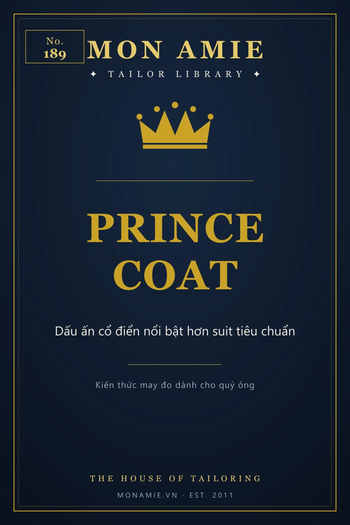 Ảnh bìa Tailor Library số 189 của Mon Amie về prince coat
