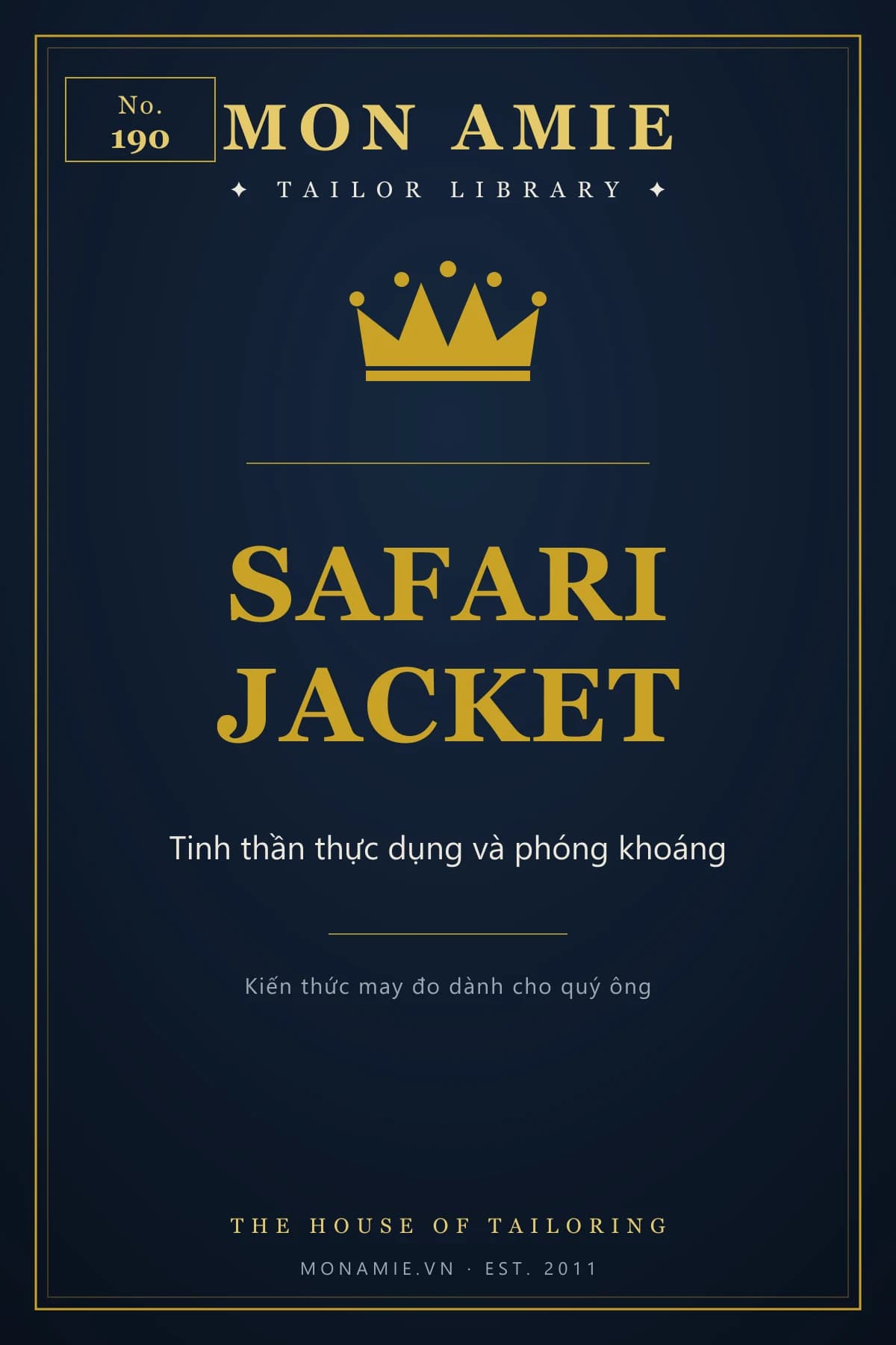 Ảnh bìa Tailor Library số 190 của Mon Amie về safari jacket