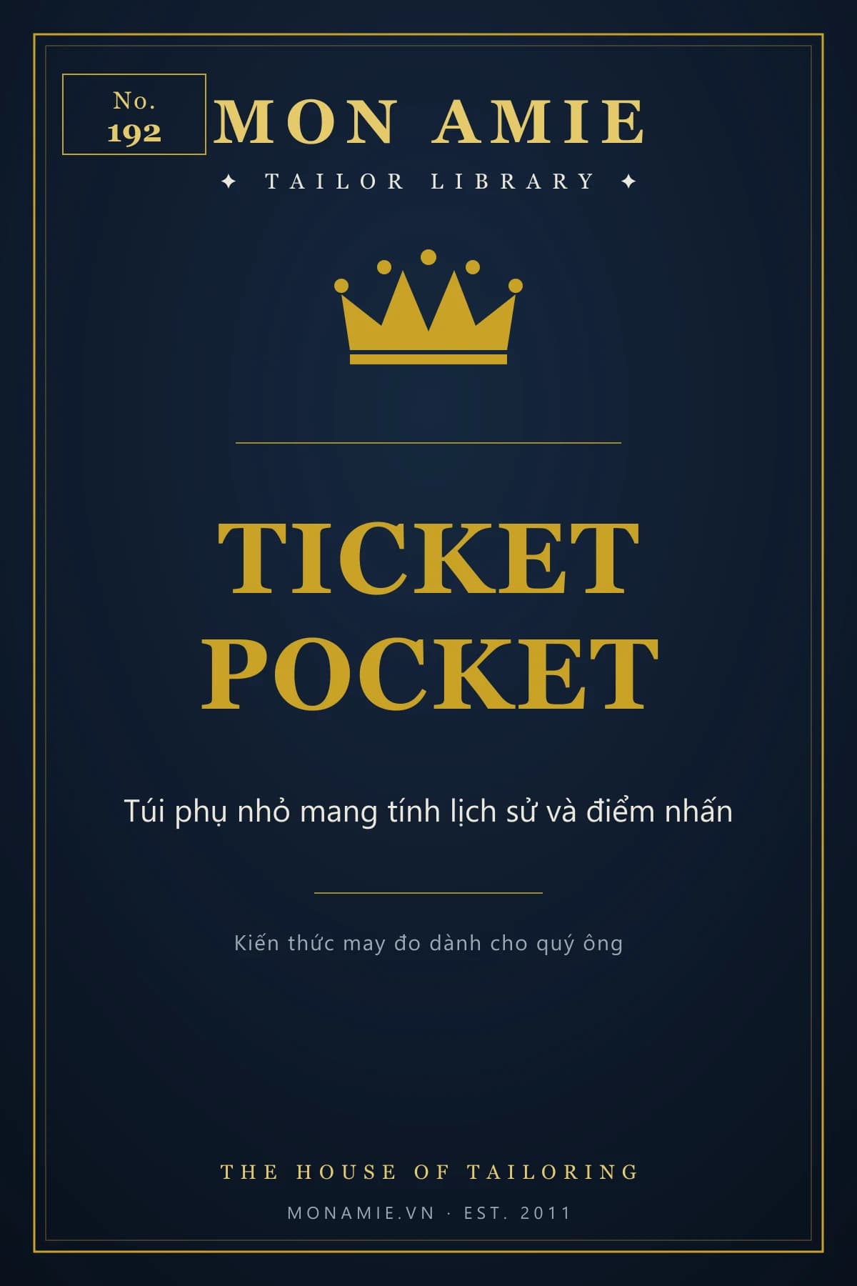 Ảnh bìa Tailor Library số 192 của Mon Amie về ticket pocket