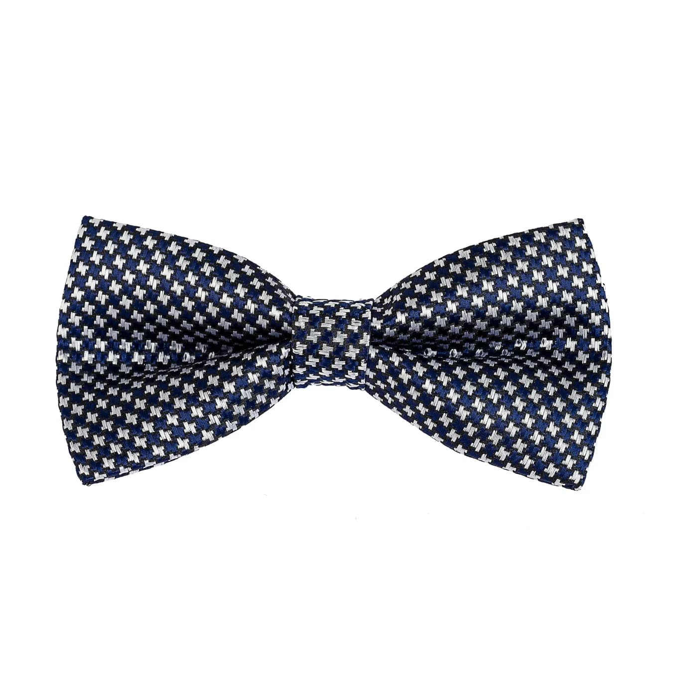 Nơ Bướm Răng Cưa Xanh Navy Trắng