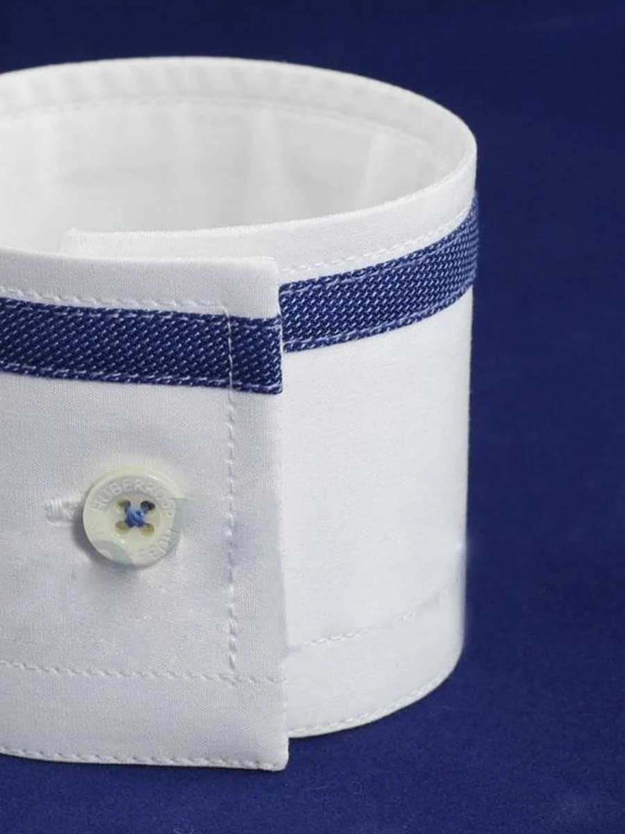 Măng Sét Trắng Viền Navy