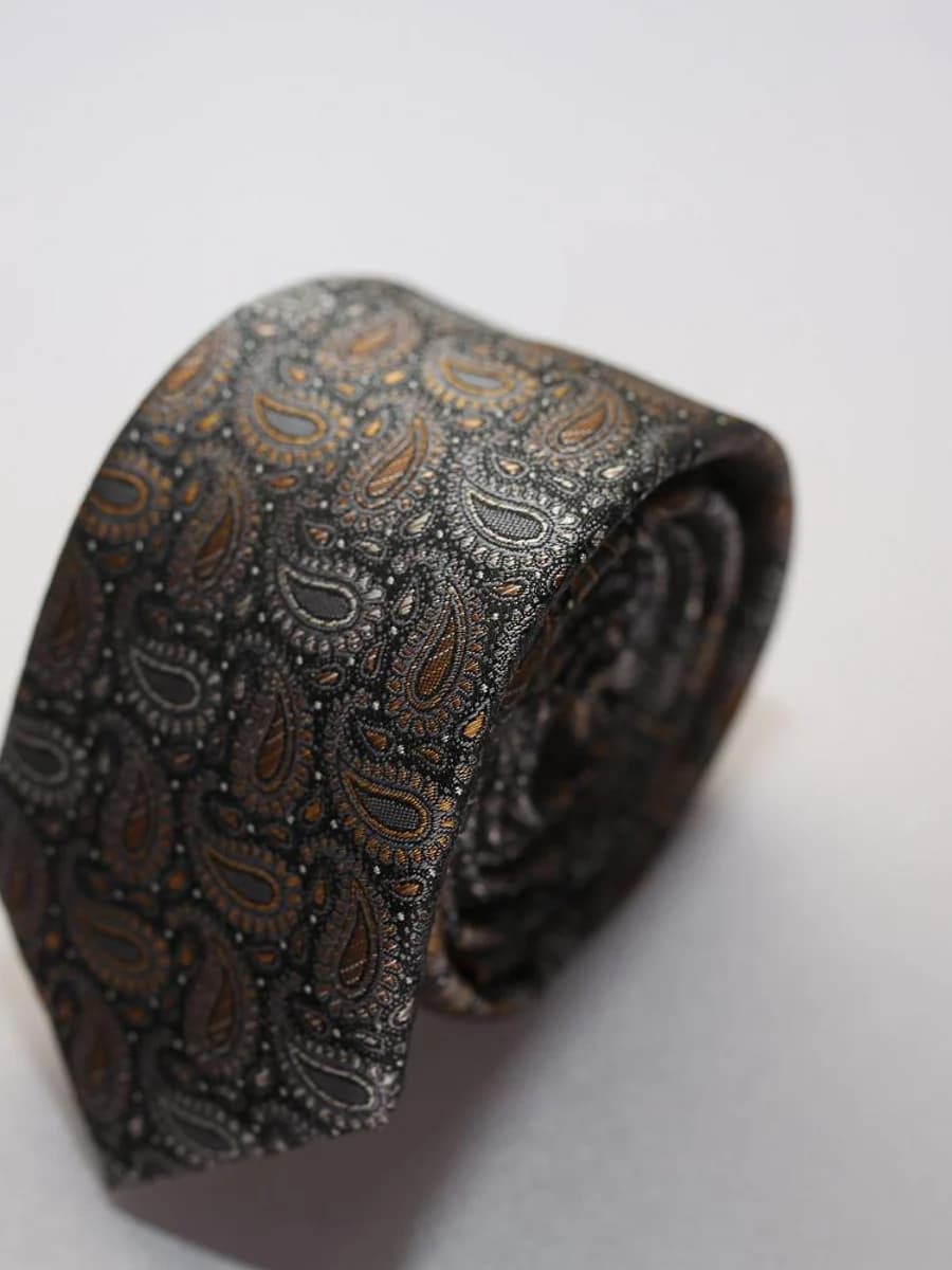 Cà Vạt Paisley Khói Đồng