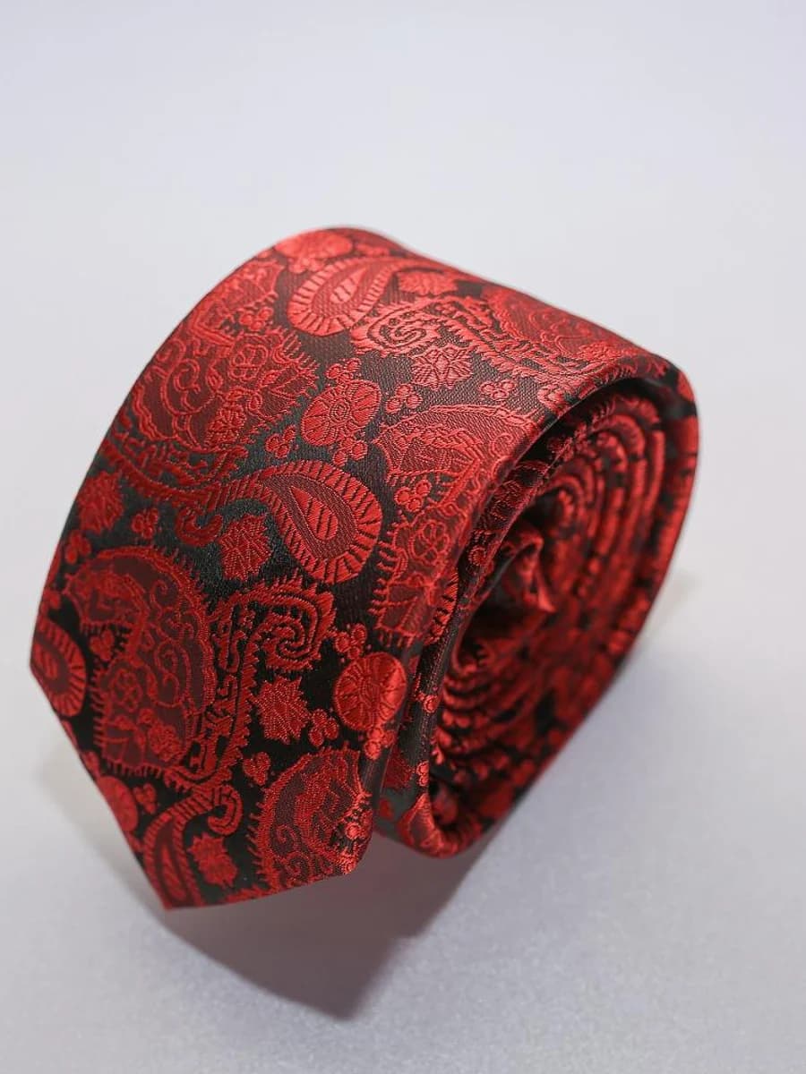Cà Vạt Paisley Đỏ Hoàng Gia