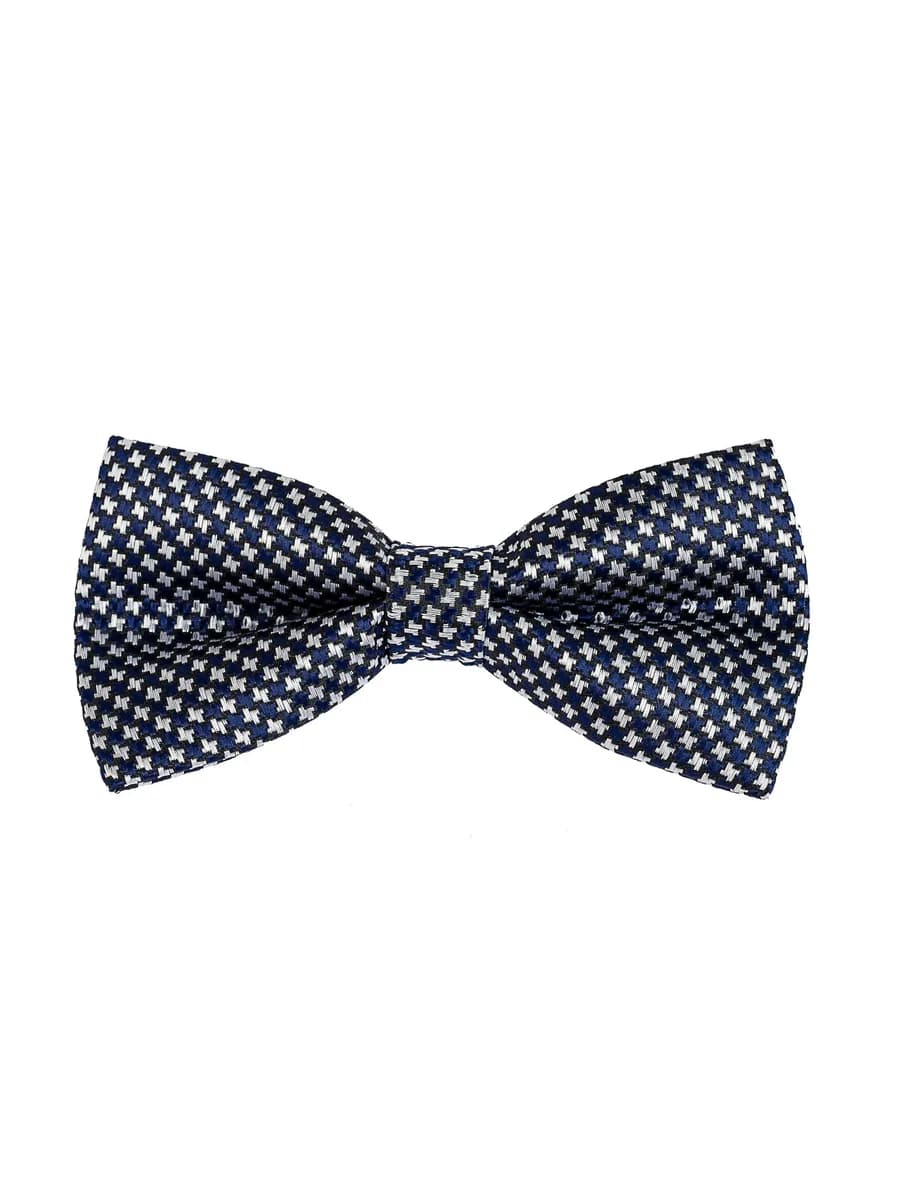 Nơ Bướm Răng Cưa Xanh Navy Trắng