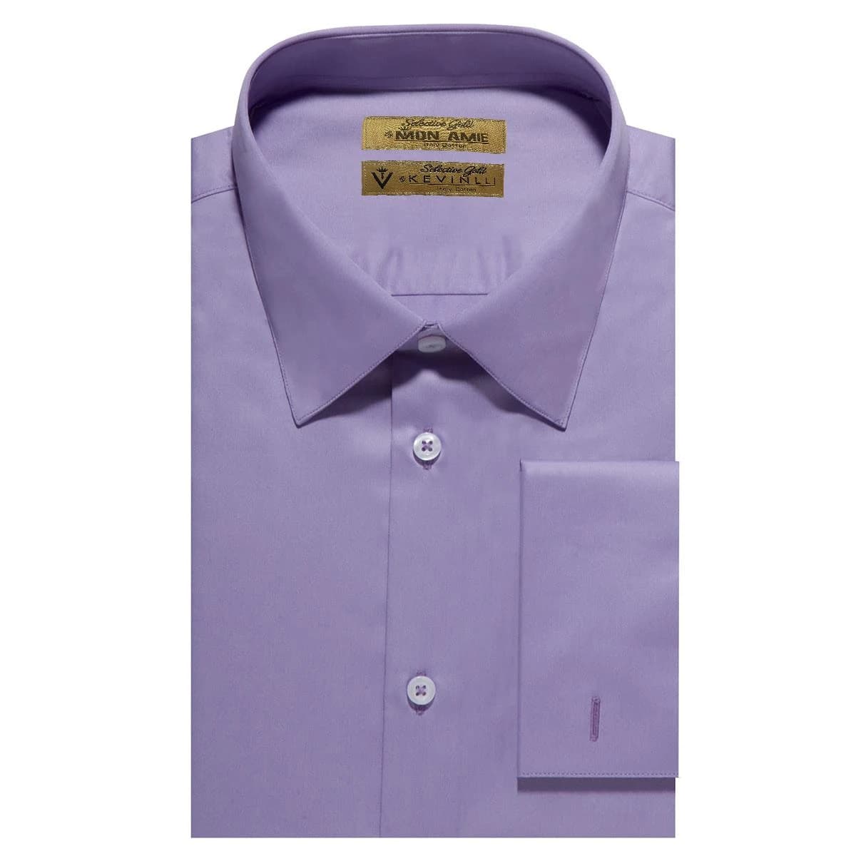 Sơ Mi Lavender Măng Sét Kép