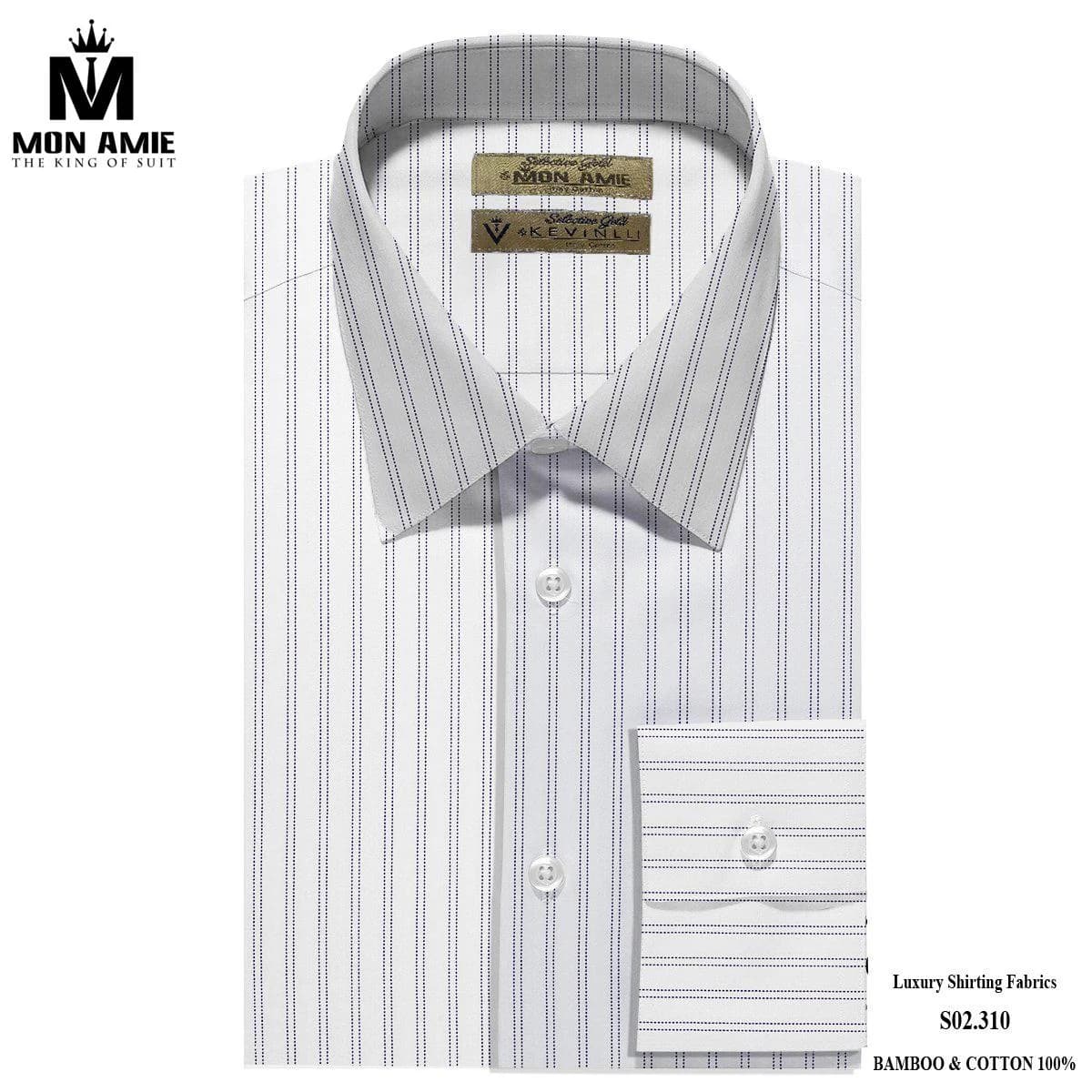 Sơ Mi Sọc Navy Sợi Tre