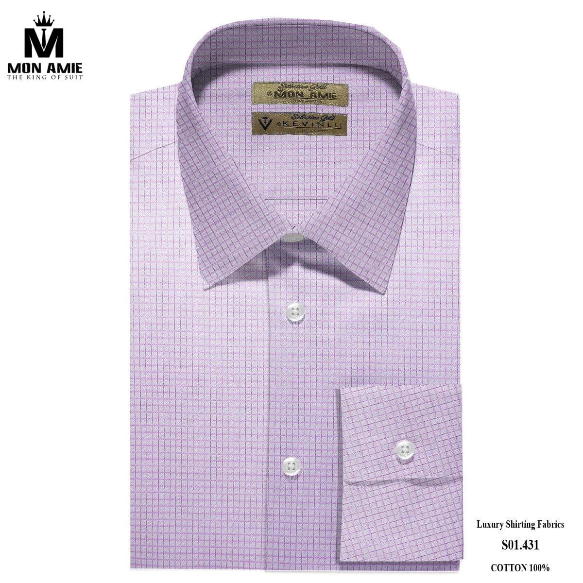 Sơ Mi Caro Tím Lavender