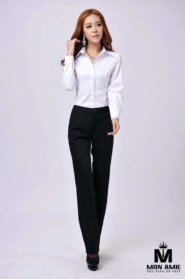 Bộ Công Sở Nữ Trắng Đen