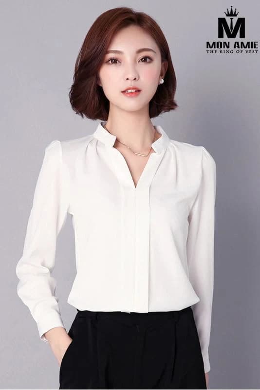Áo Sơ Mi Nữ Cổ Chữ V