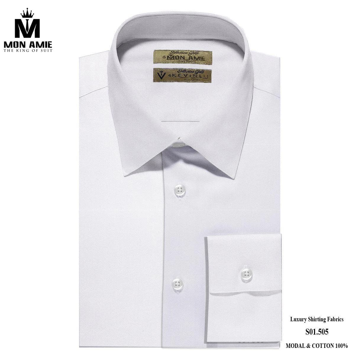 Sơ Mi Trắng Dệt Chéo Twill