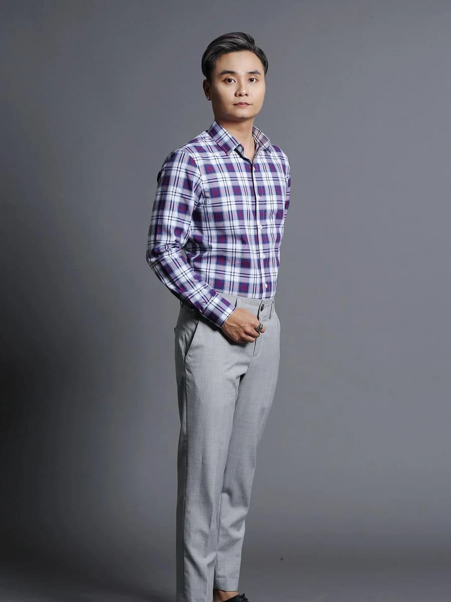 Sơ Mi Caro Mận Bản Lớn