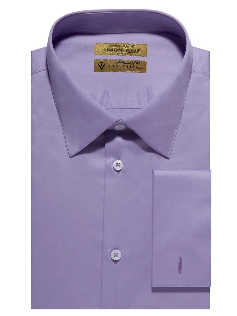 Sơ Mi Lavender Măng Sét Kép
