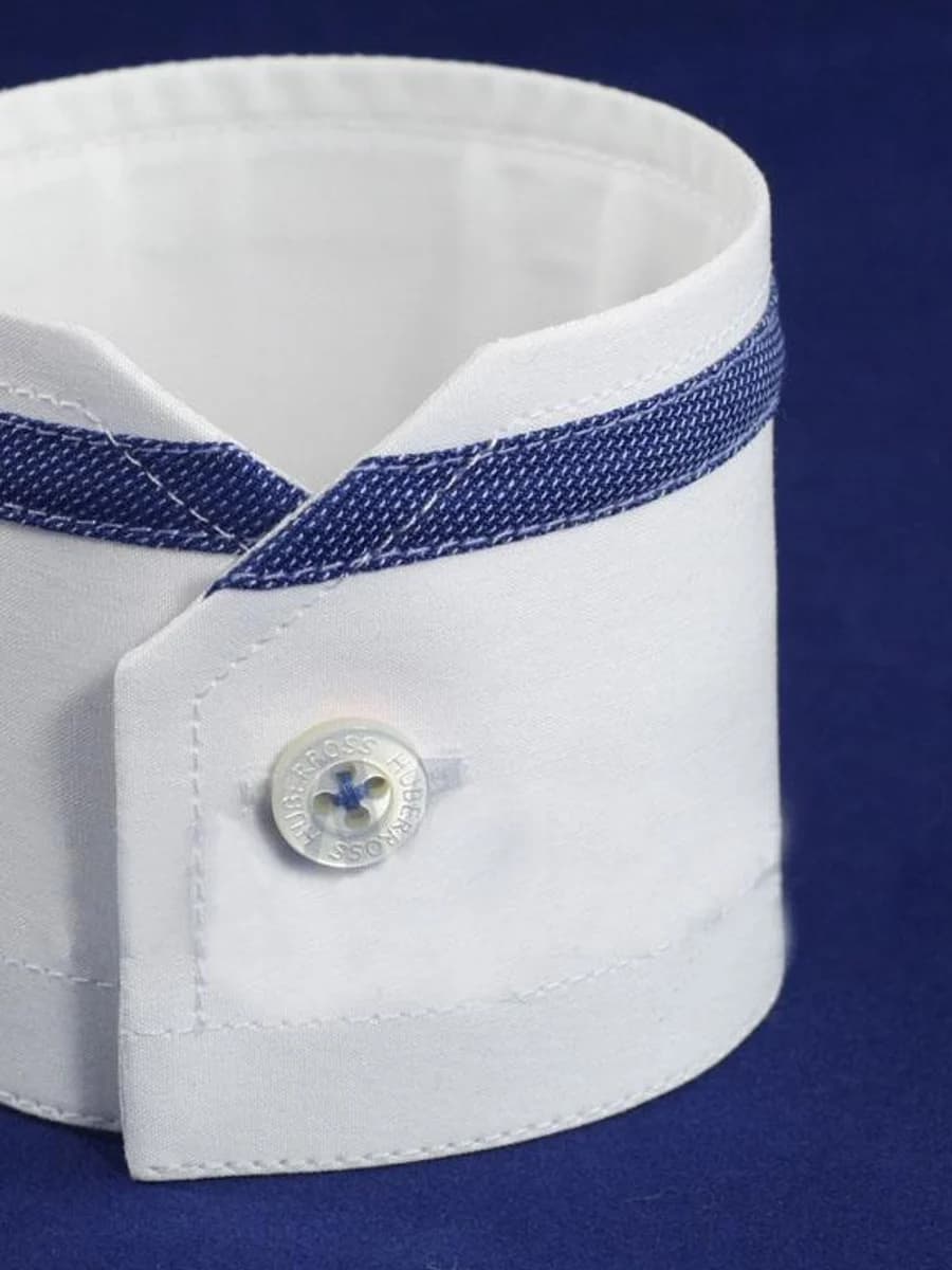 Măng-sét Trắng Viền Chỉ Navy