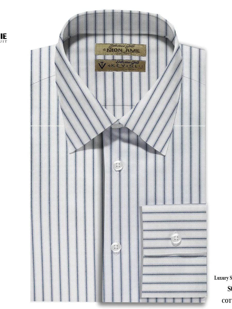 Sơ Mi Sọc Kép Xanh Navy