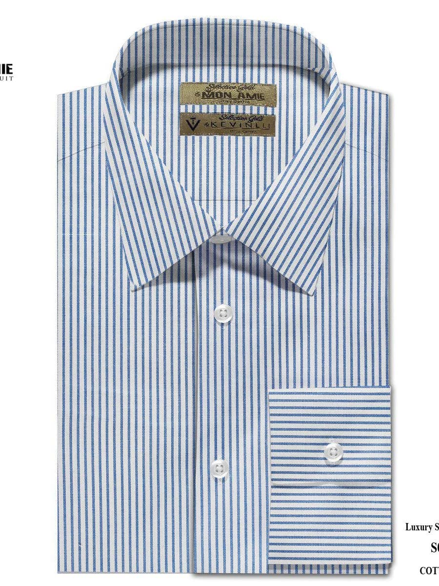 Sơ Mi Sọc Bengal Xanh Cobalt