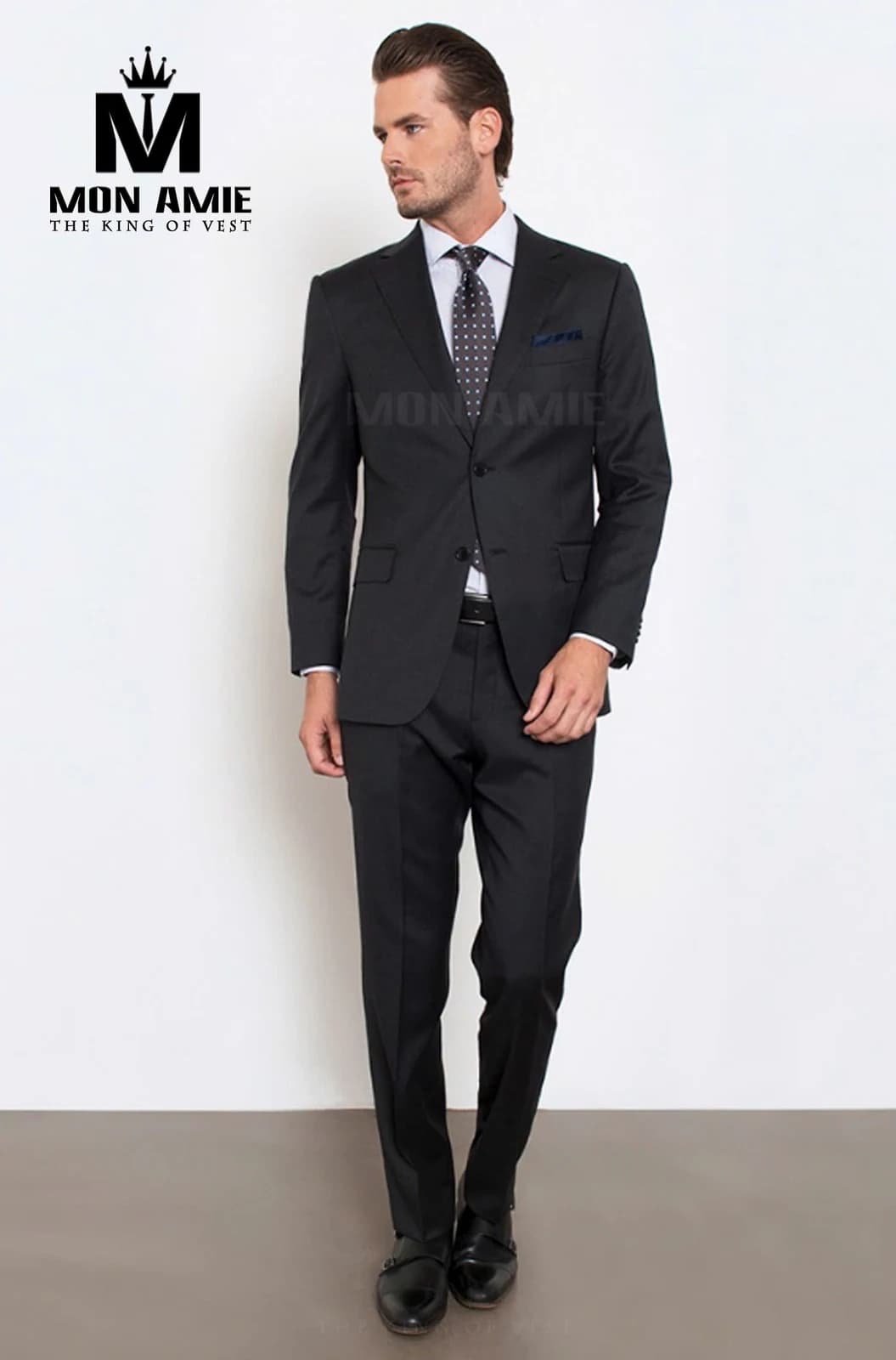 Suit Đen Than Ve K Cổ Điển