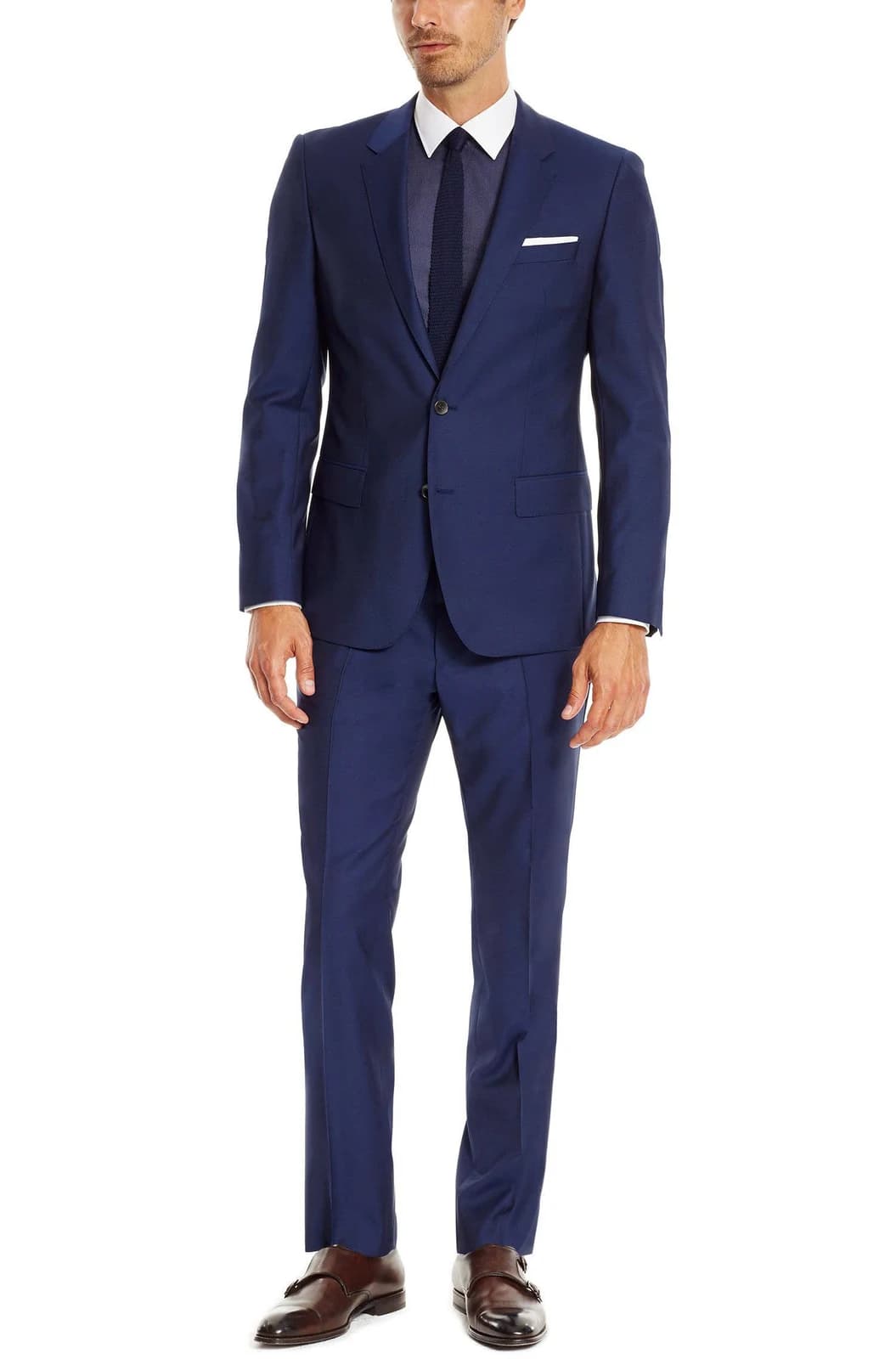 Suit Xanh Coban Rực Ve Chữ K
