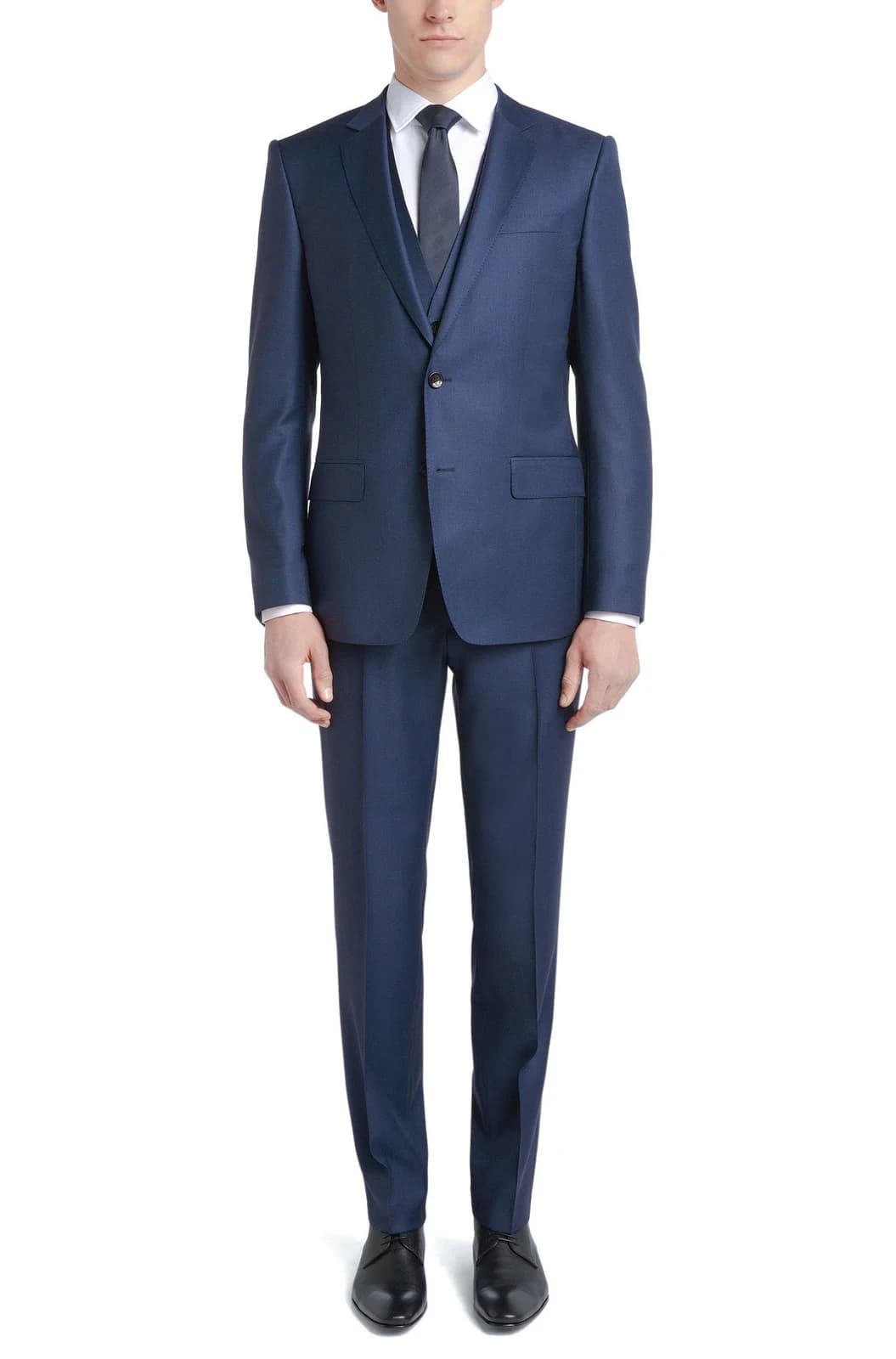 Suit Navy Ánh Thép Ba Mảnh