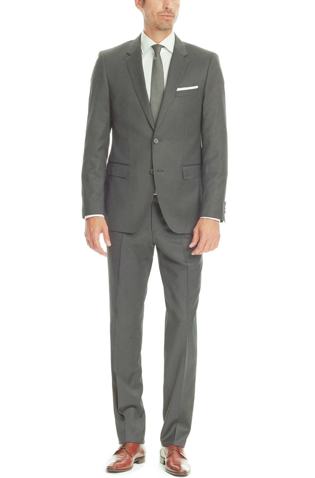 Suit Xám Chì Hai Nút Công Sở