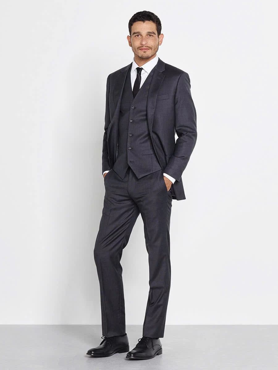 Suit Xám Than Ba Mảnh Gilê