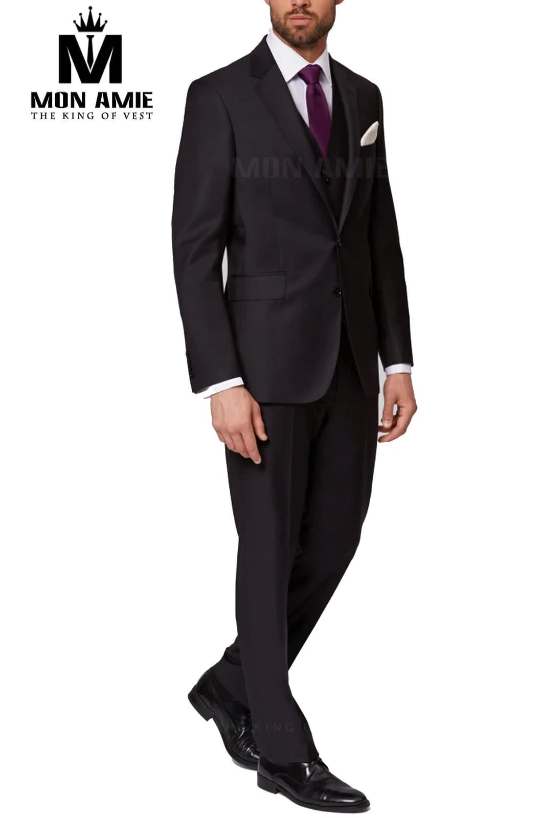 Suit Đen Tuyền Ba Mảnh Quý Phái