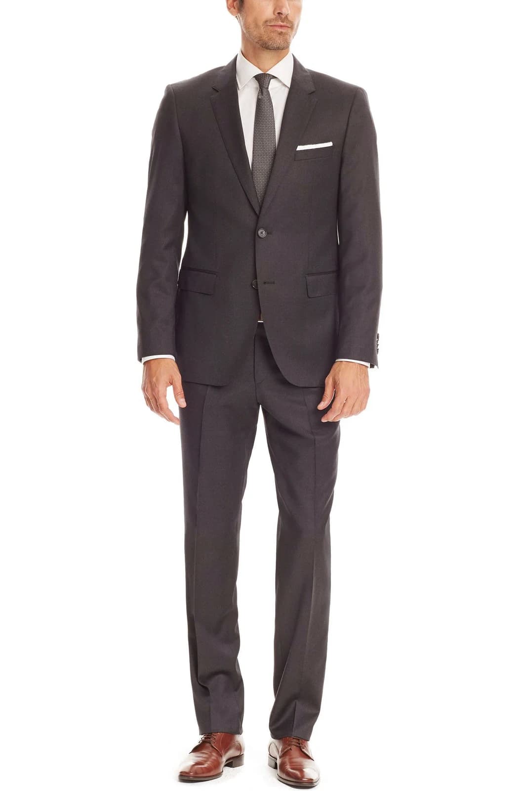 Suit Xám Khói Trơn Công Sở