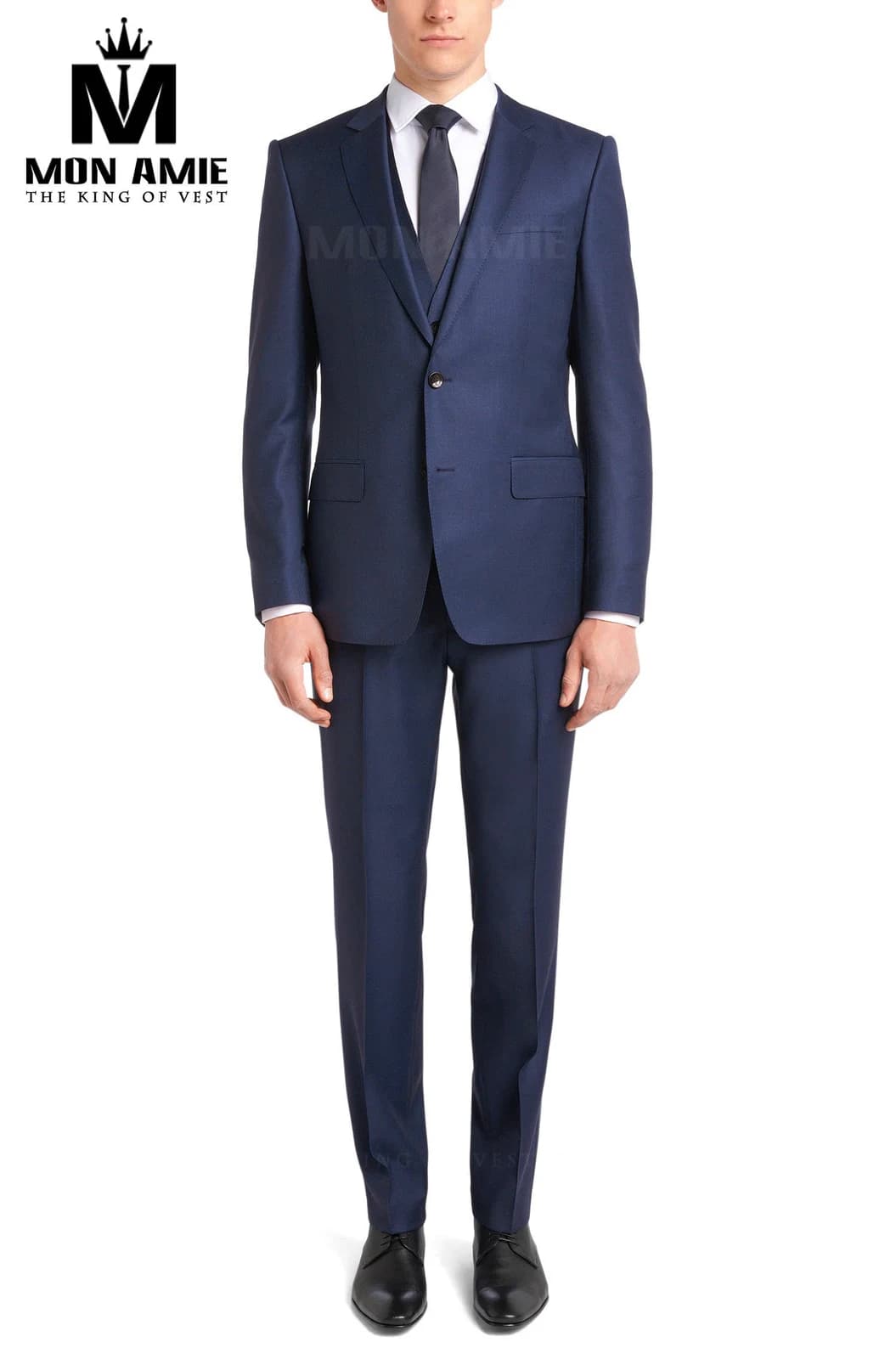Suit Navy Ánh Xanh Ba Mảnh